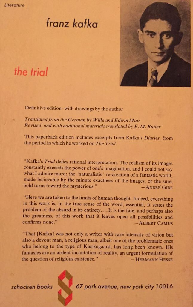 The Trial - Franz Kafka (- Paperback) book collectible - Main Image 2