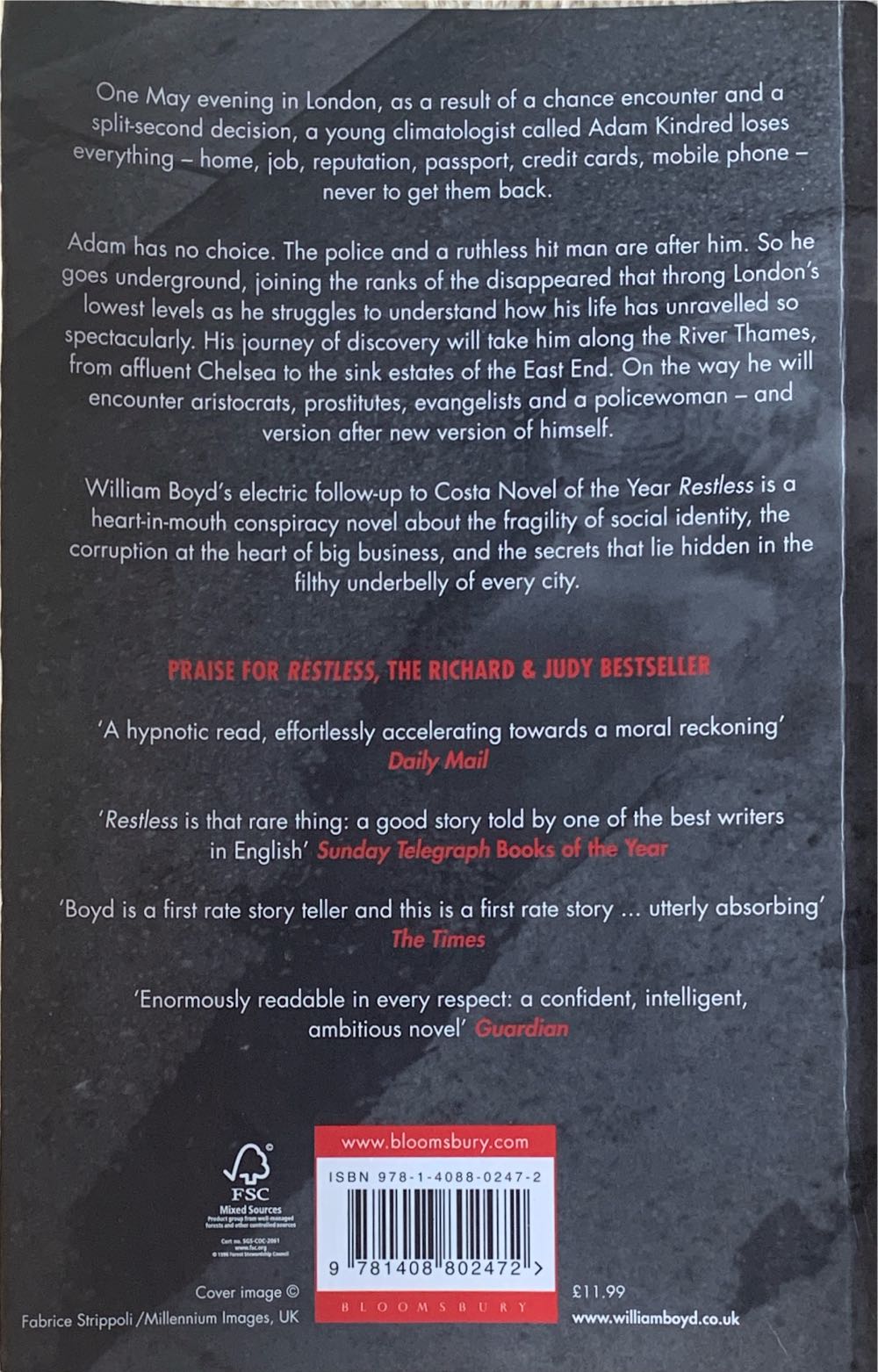 Ordinary Thunderstorms - William Boyd (Bloomsbury UK - Trade Paperback) book collectible [Barcode 9781408802472] - Main Image 2