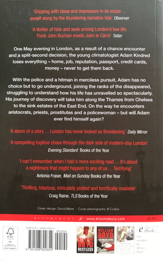 Ordinary Thunderstorms - William Boyd (Penguin - Paperback) book collectible [Barcode 9781408802854] - Main Image 2