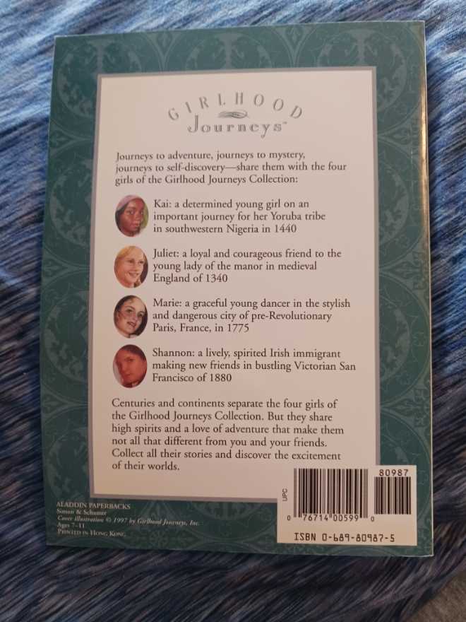 Girlhood Journeys Collection-Juliet #2-Rescue At Marlehead Manor - Anna Kirwan (Aladdin) book collectible [Barcode 9780689809873] - Main Image 2