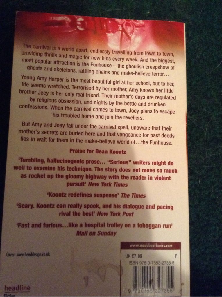 The Funhouse - Dean Koontz (Headline - Paperback) book collectible [Barcode 9780755327355] - Main Image 2