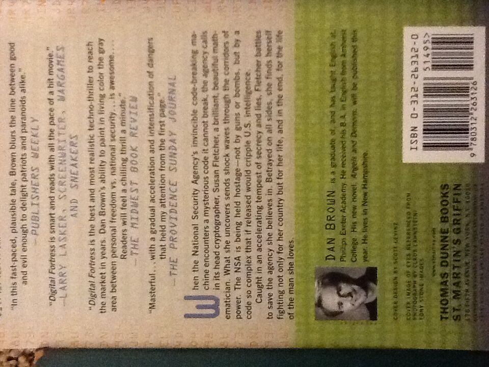 Digital Fortress - Dan Brown (St. Martin’s Griffin - Paperback) book collectible [Barcode 9780312263126] - Main Image 2