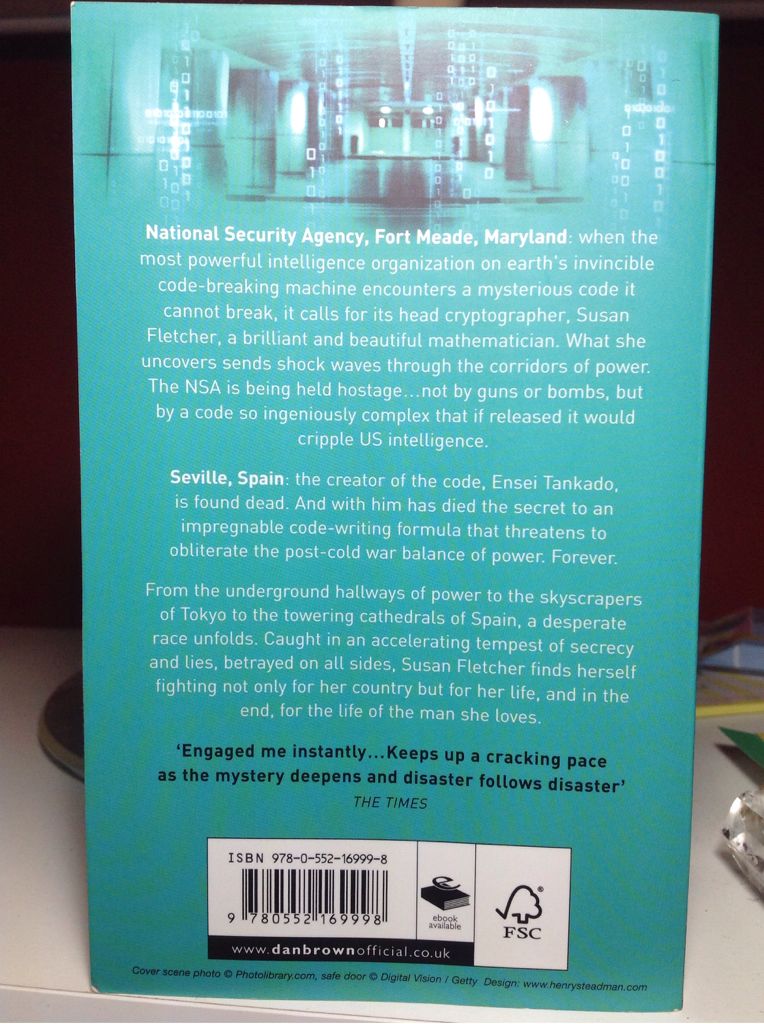 Digital Fortress - Dan Brown (Transworld - Paperback) book collectible [Barcode 9780552169998] - Main Image 2