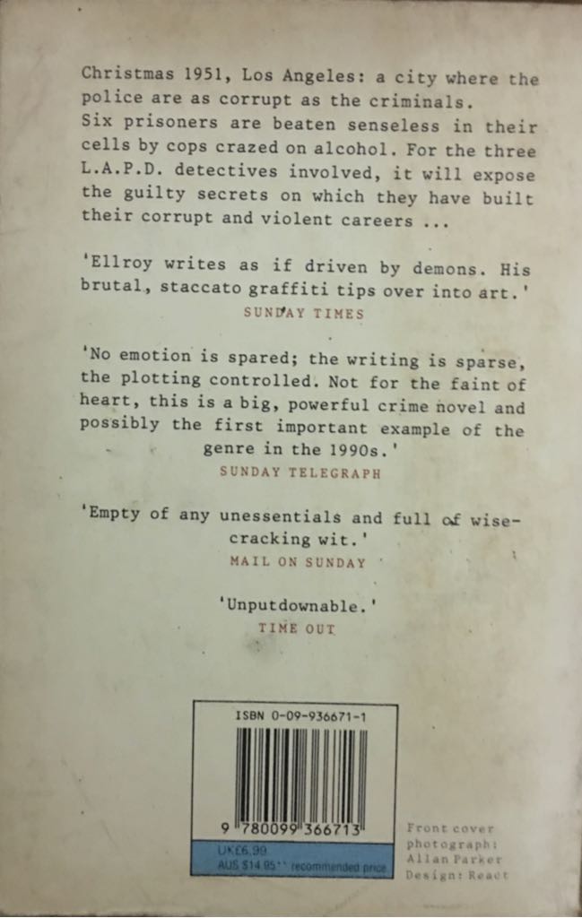 L.A. Confidential - James Ellroy (Arrow - Paperback) book collectible [Barcode 9780099366713] - Main Image 2