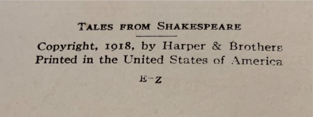 Tales From Shakespeare - Charles And Mary Lamb (Harper & Brothers  - Hardcover) book collectible - Main Image 3