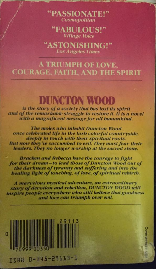 Duncton Wood - William Horwood (Ballantine Books - Paperback) book collectible [Barcode 9780345291134] - Main Image 2