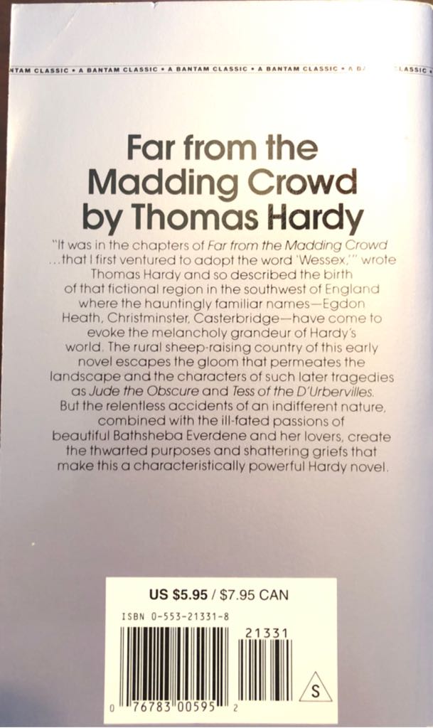 Far From The Madding Crowd - Thomas Hardy (Pan - Paperback) book collectible [Barcode 9780553213317] - Main Image 2