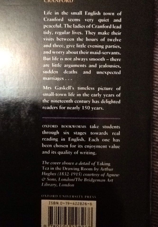 Cranford - Elizabeth Gaskell (Kindle) book collectible [Barcode 9780194228268] - Main Image 2