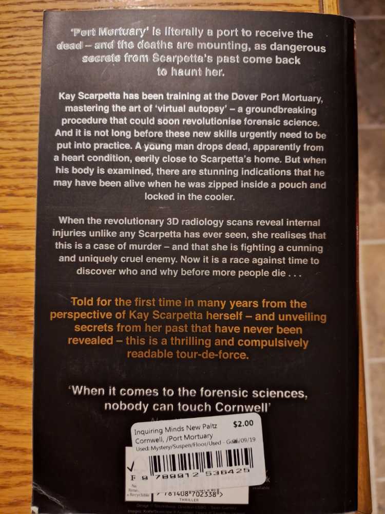 Port Mortuary - Patricia Cornwell (Little Brown GBR - Paperback) book collectible [Barcode 9781408703076] - Main Image 2