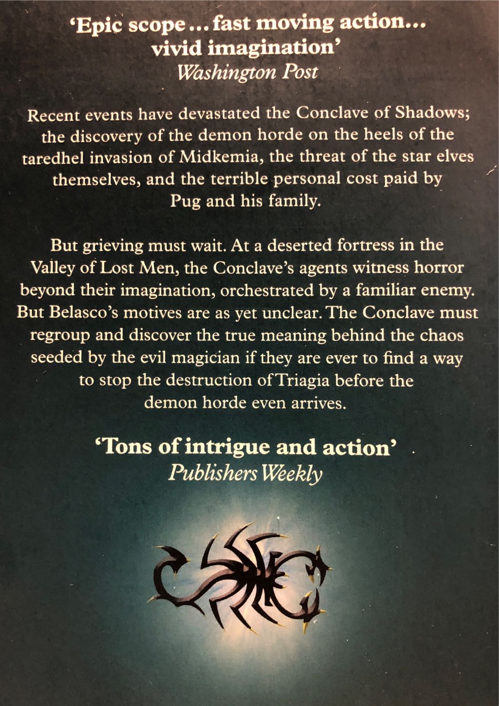 9 The Demonwar Saga - 2: At The Gates Of Darkness - Raymond E. Feist (HarperCollins Publishers - Hardcover) book collectible [Barcode 9780007264728] - Main Image 2