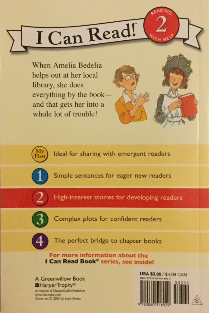 Amelia Bedelia, Bookworm - Herman Parish (Harper Collins - Paperback) book collectible [Barcode 9780060518929] - Main Image 2