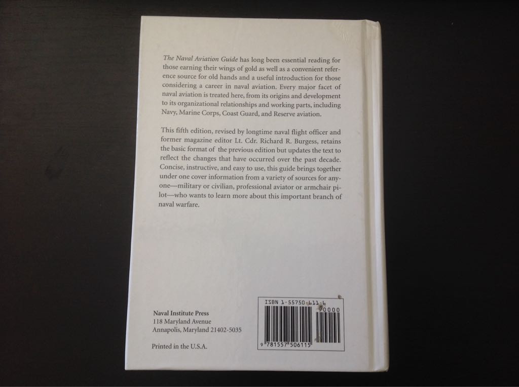 The Naval Aviation Guide - Burgess book collectible [Barcode 9781557506115] - Main Image 2