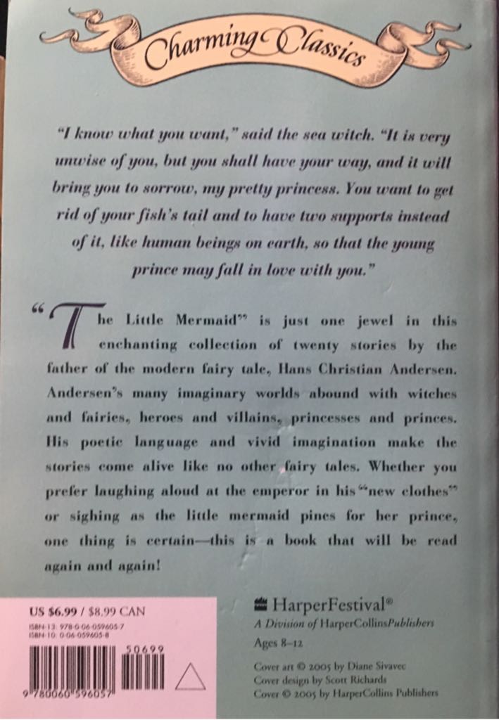 The Little Mermaid And Other Tales - Hans Christian Andersen (HarperFestival - Paperback) book collectible [Barcode 9780060596057] - Main Image 2