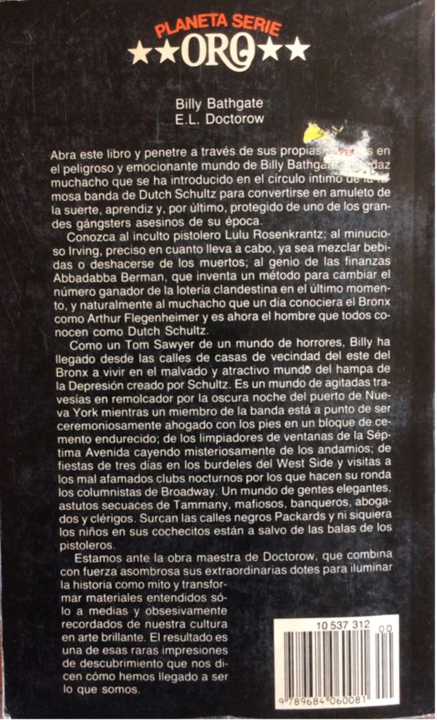 Billy Bathgate  (Editorial Planeta) book collectible [Barcode 9789684060081] - Main Image 2