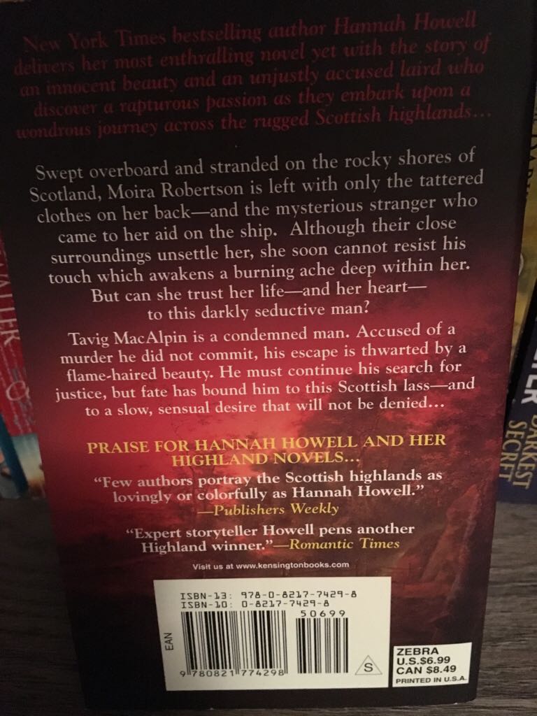 Highland Fire - Hannah Howell (Zebra Historical Romance - Paperback) book collectible [Barcode 9780821774298] - Main Image 2