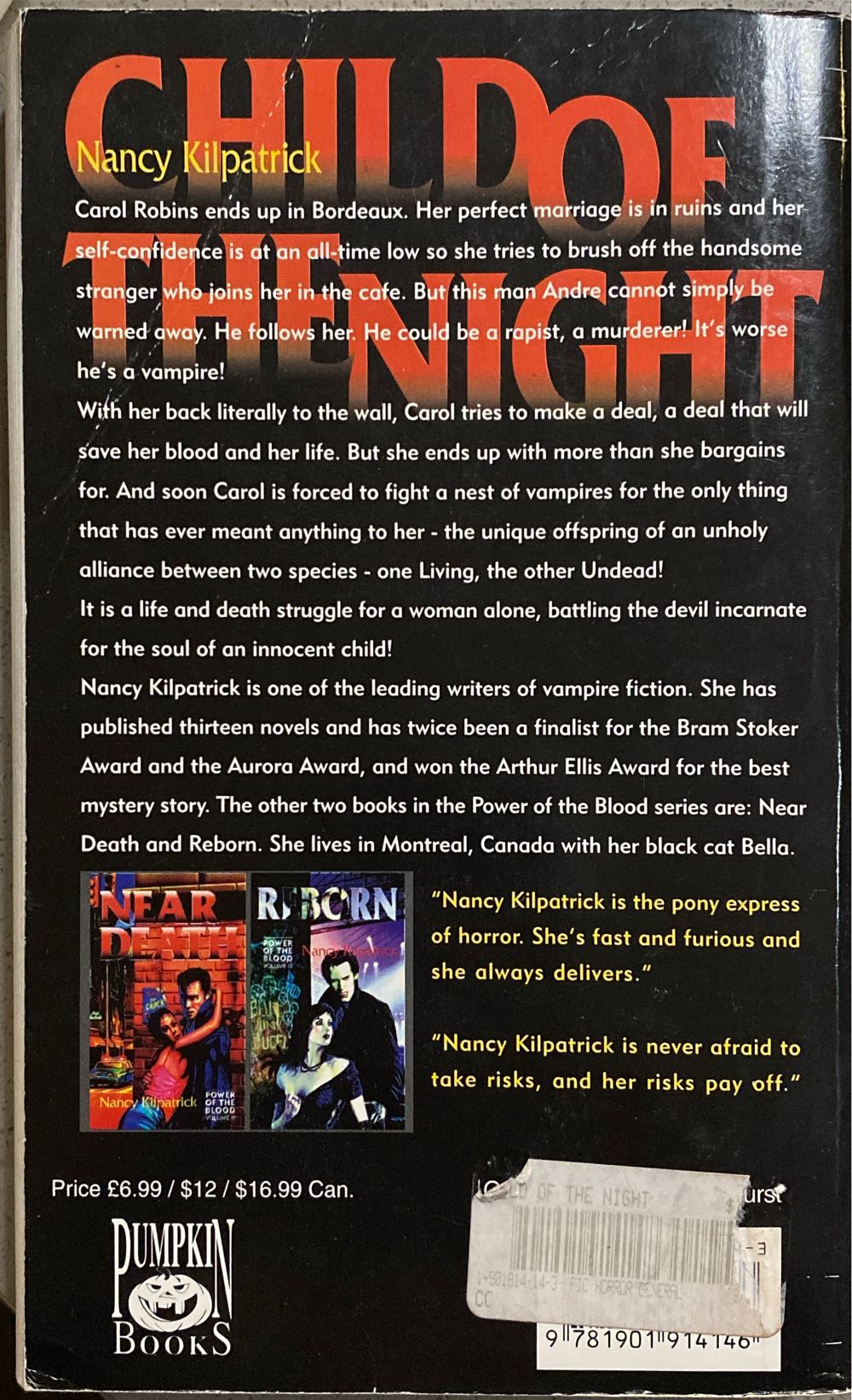 Child of the Night - Kilpatrick, Nancy book collectible [Barcode 9780889628205] - Main Image 2