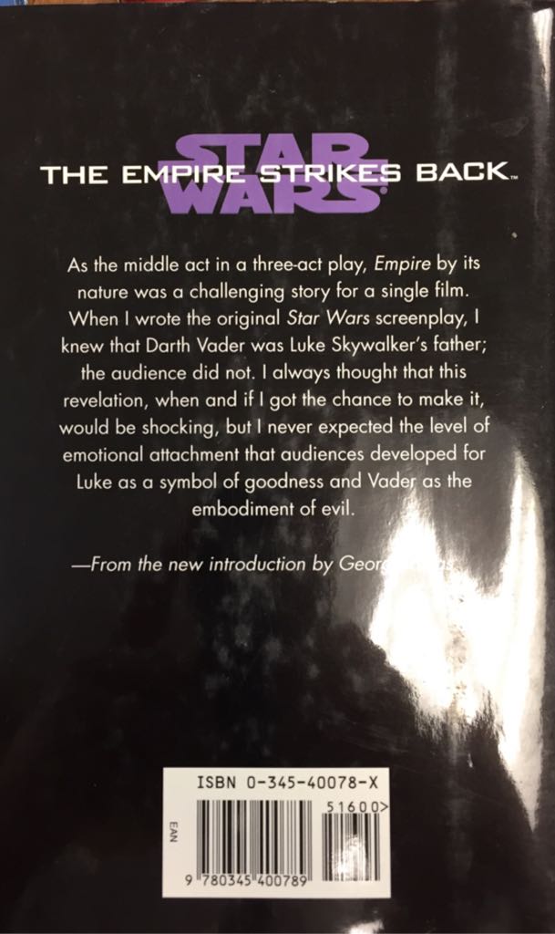 Star Wars: Episode V: The Empire Strikes Back - Donald F. Glut (Del Rey - Hardcover) book collectible [Barcode 9780345400789] - Main Image 2