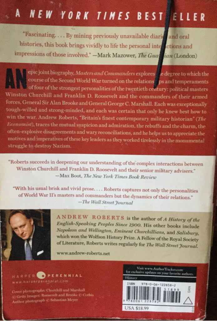 Masters and Commanders - Andrew Roberts (HarperCollins) book collectible [Barcode 9780061228582] - Main Image 2