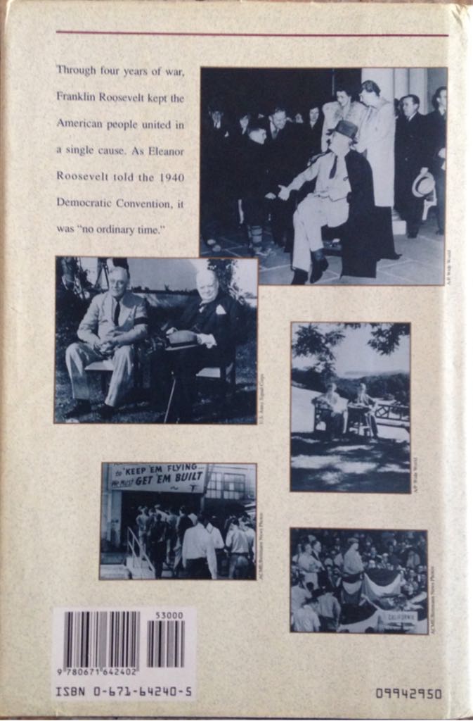 No Ordinary Time - Doris Kearns Goodwin (Simon & Schuster - Hardcover) book collectible [Barcode 9780671642402] - Main Image 2