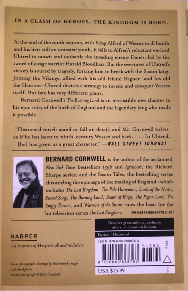 The Burning Land - Bernard Cornwell (Harper Paperbacks - Paperback) book collectible [Barcode 9780060888763] - Main Image 2