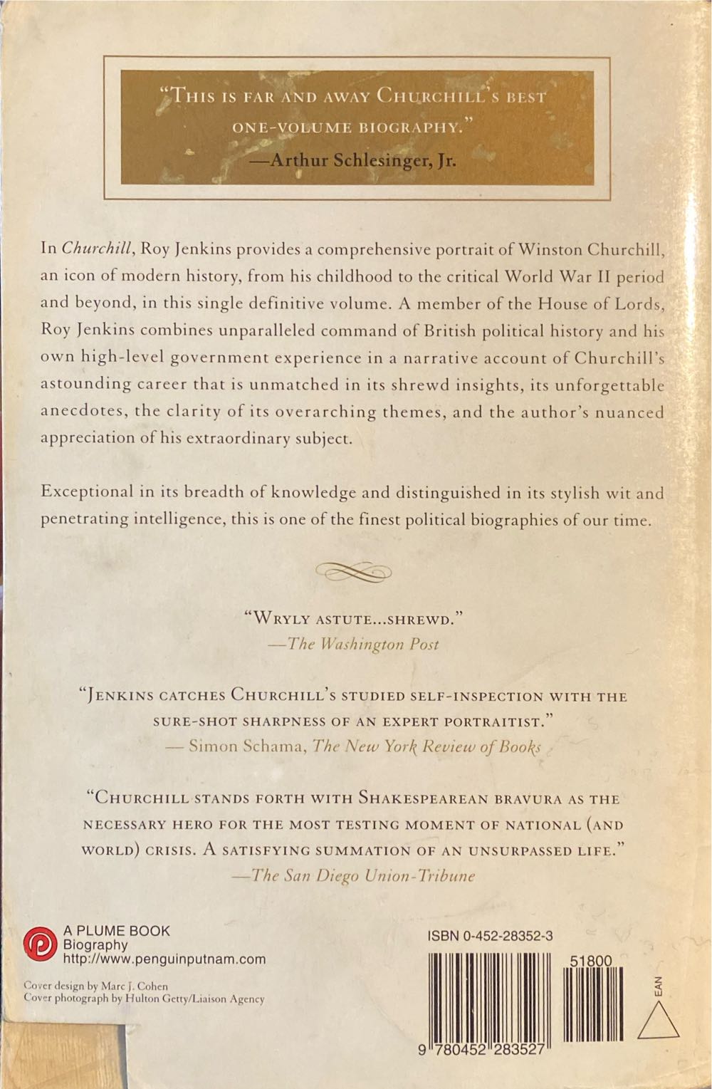 Churchill - Roy Jenkins (Plume - Paperback) book collectible [Barcode 9780452283527] - Main Image 2