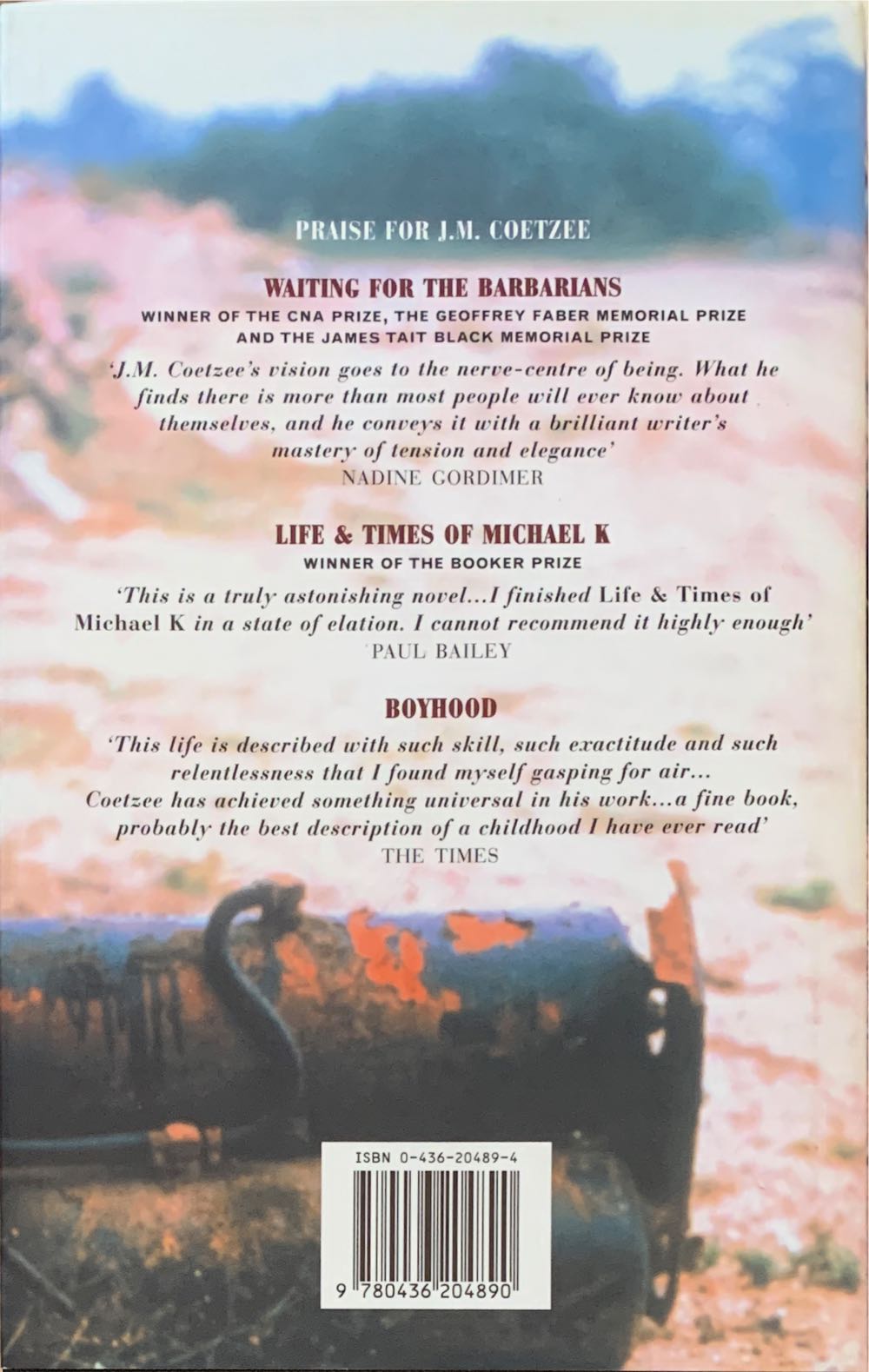 Disgrace - J. M. Coetzee (Random House (UK) - Hardcover) book collectible [Barcode 9780436204890] - Main Image 3