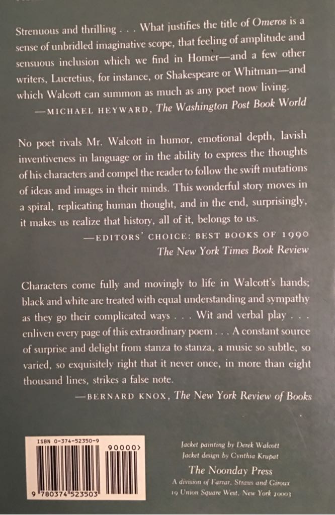 Omeros - Derek Walcott (Thr Noonday Press) book collectible [Barcode 9780374523503] - Main Image 2