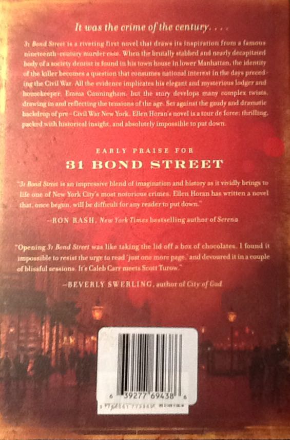 31 Bond Street - Ellen Horan (Harper - Hardcover) book collectible [Barcode 9780061773969] - Main Image 2
