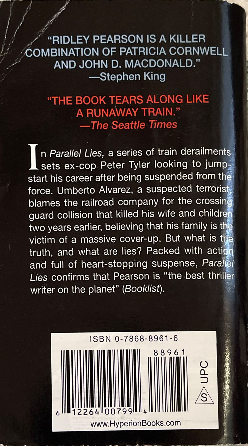 Parallel Lies - Ridley Pearson (Hyperion Books - Paperback) book collectible [Barcode 9780786889617] - Main Image 2