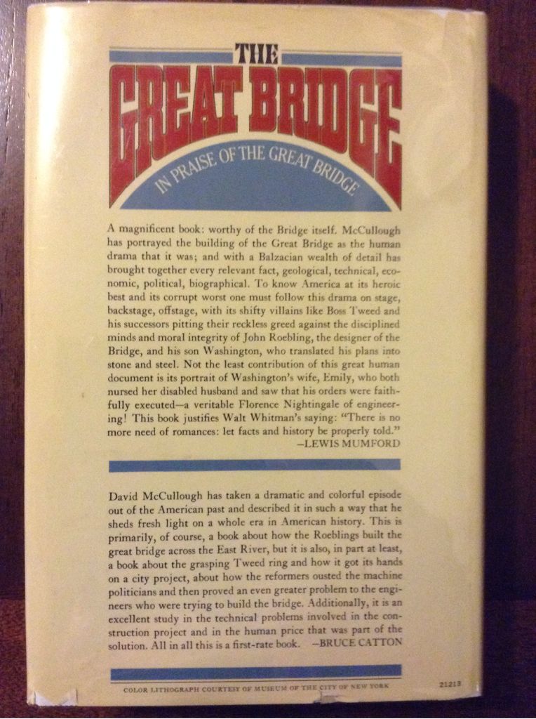 Great Bridge, The - McCullough, David (Simon & Schuster - Hardcover) book collectible - Main Image 2