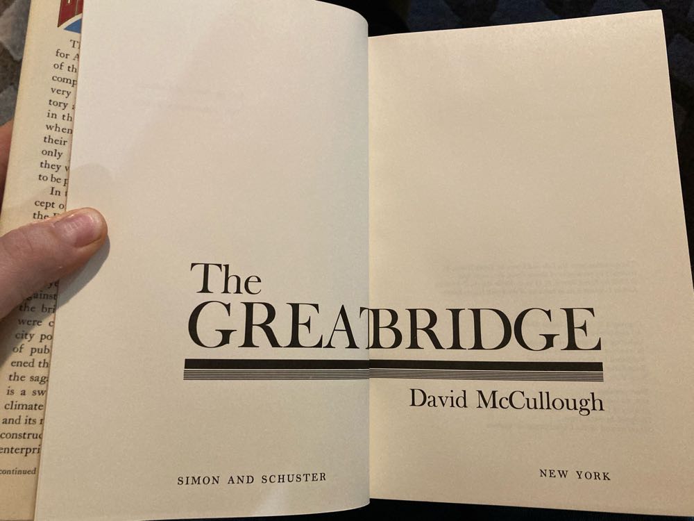 Great Bridge, The - McCullough, David (Simon & Schuster - Hardcover) book collectible - Main Image 3