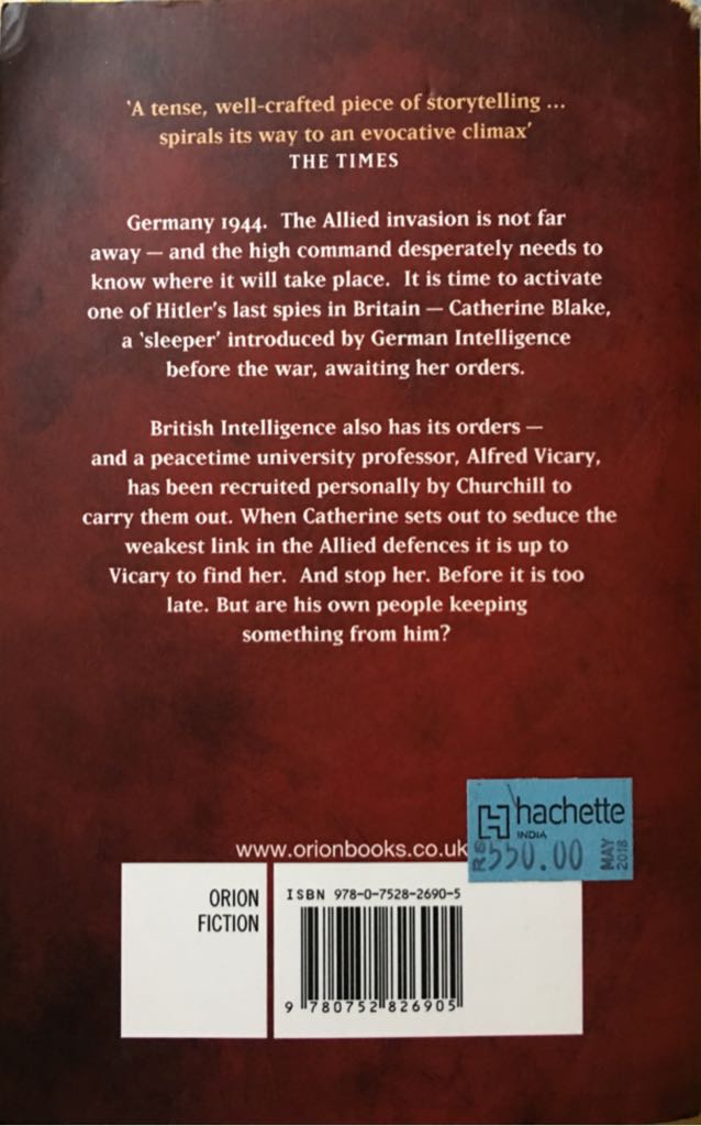 The Unlikely Spy - Daniel Silva (Orion Books - Paperback) book collectible [Barcode 9780752826905] - Main Image 2