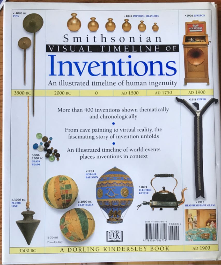 Smithsonian Visual Timeline Of Inventions - Richard Platt (Dorling Kindersley - Hardcover) book collectible [Barcode 9781564586759] - Main Image 2