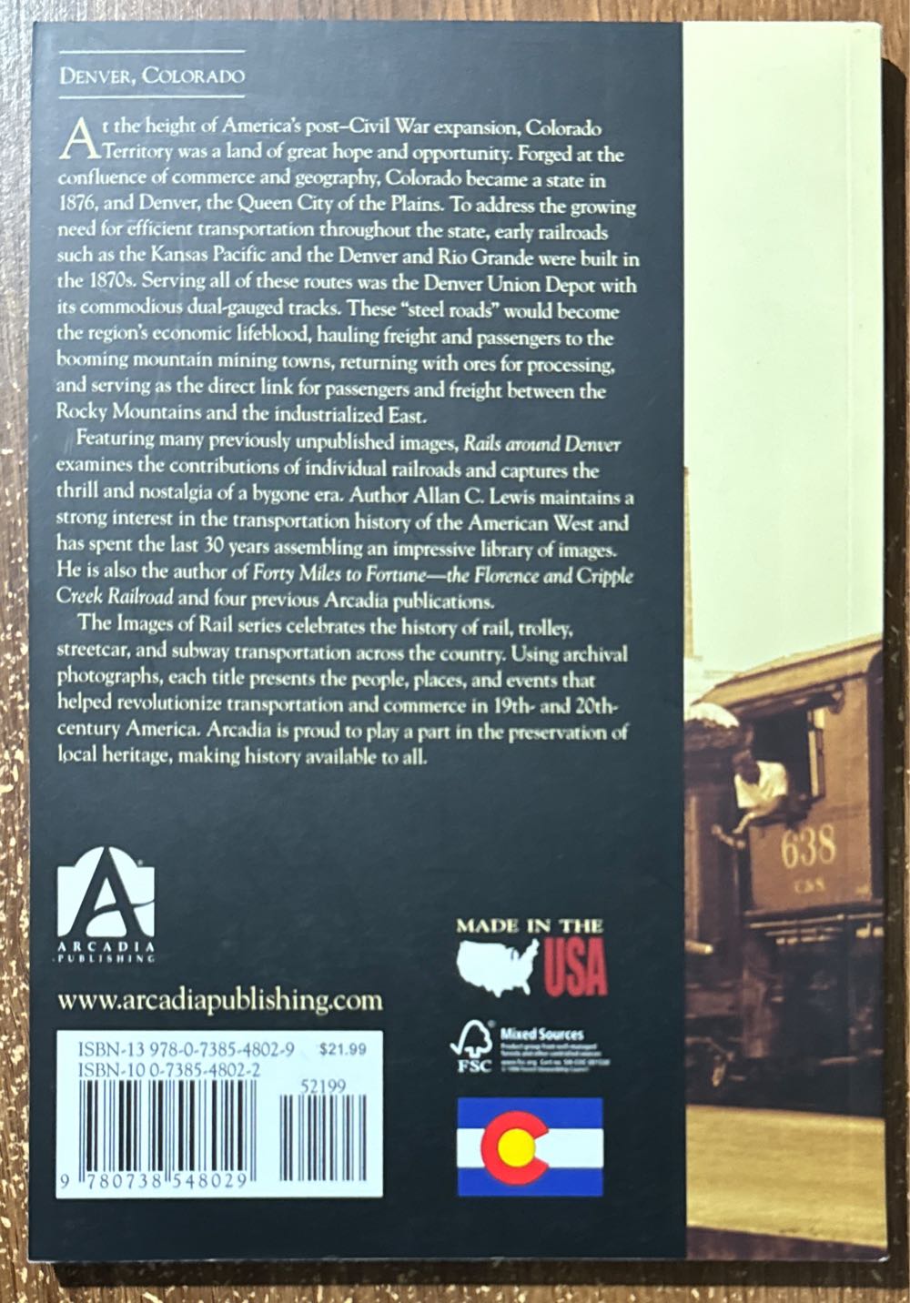 Rails Around Denver - Allan C. Lewis (Arcadia Publishing - Paperback) book collectible [Barcode 9780738548029] - Main Image 2