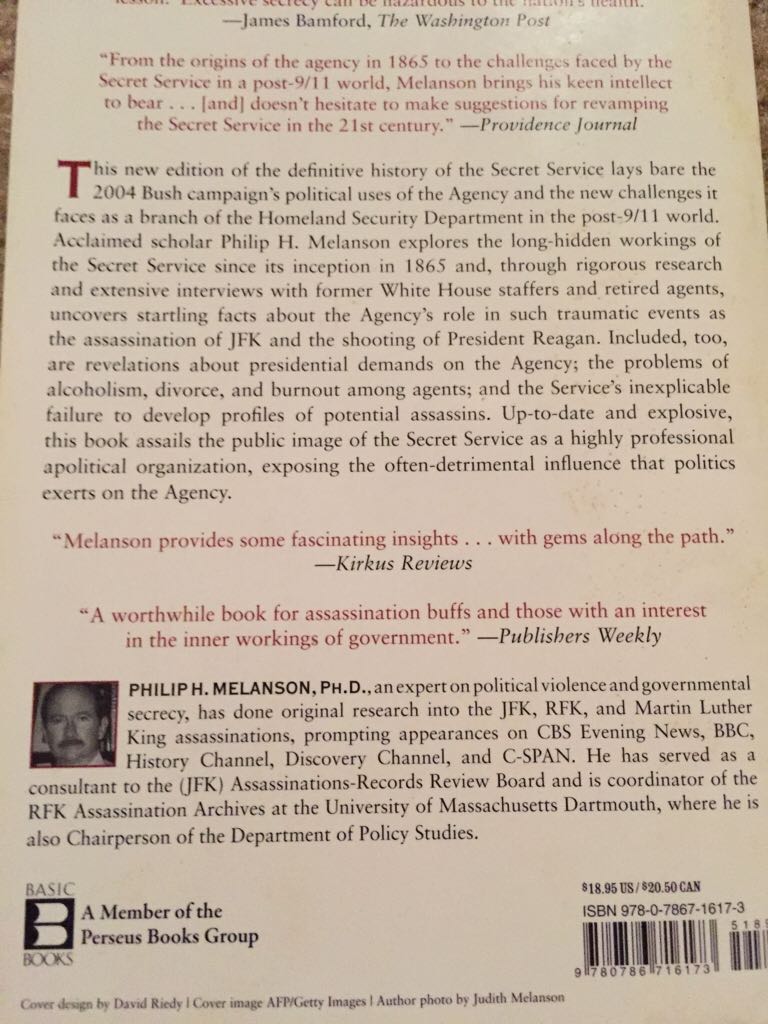 The Secret Service - Philip H. Melanson (Basic Books - Paperback) book collectible [Barcode 9780786716173] - Main Image 2
