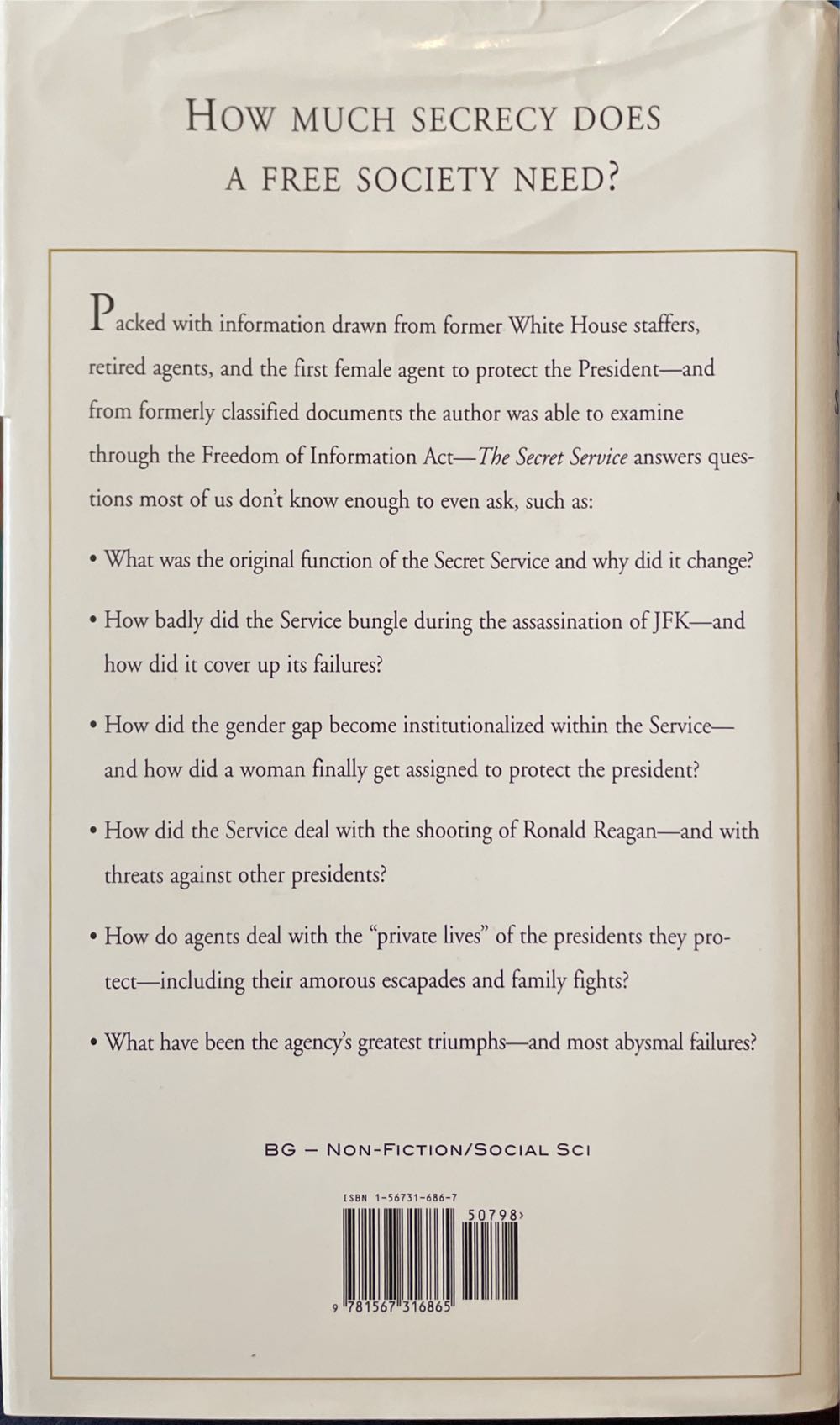 The Secret Service - Philip H. Melanson (Mjf Books - Hardcover) book collectible [Barcode 9781567316865] - Main Image 2
