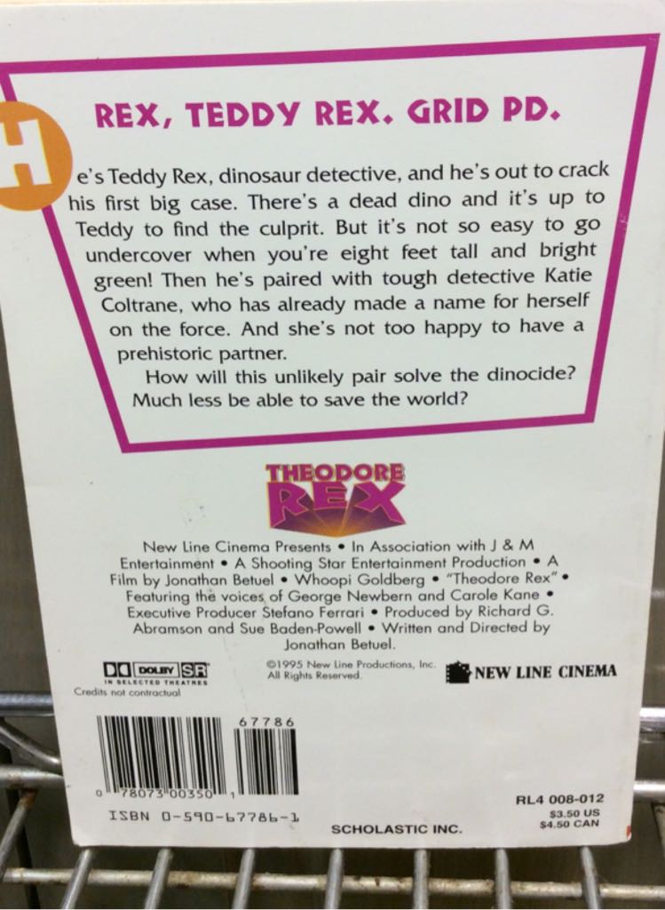 Theodore Rex: Junior Novel - J.J. Gardner book collectible [Barcode 9780590677868] - Main Image 2