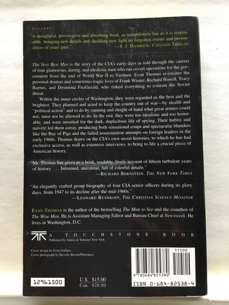 The Very Best Men  (Touchstone Books) book collectible [Barcode 9780684825380] - Main Image 2
