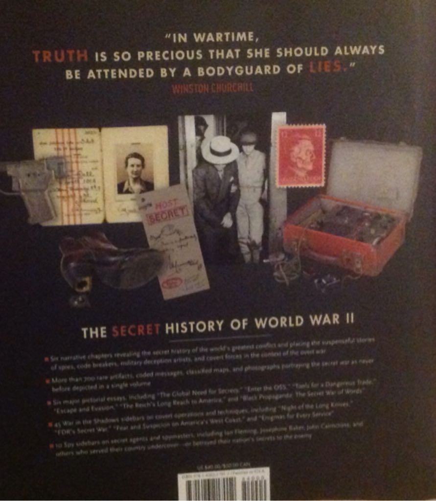 The Secret History of World War II: Spies, Code Breakers & Covert Operations - Neil Kagan (National Geographic - Hardcover) book collectible [Barcode 9781426217012] - Main Image 2