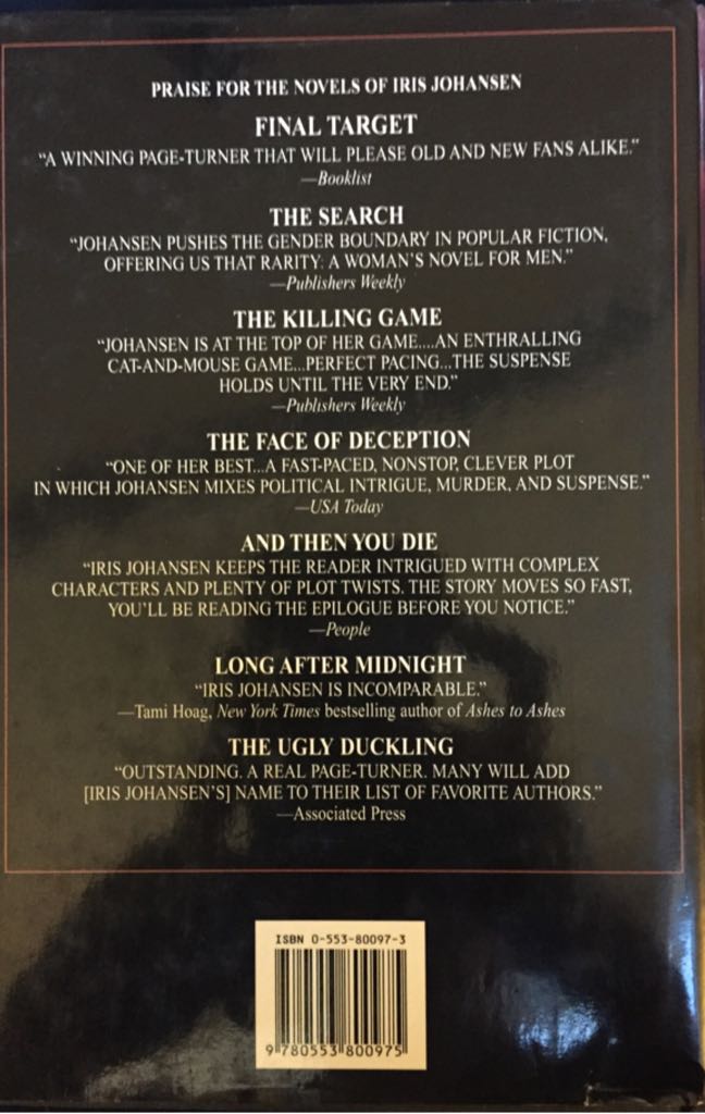 Body of Lies - Iris Johansen (Bantam - Hardcover) book collectible [Barcode 9780553800975] - Main Image 2