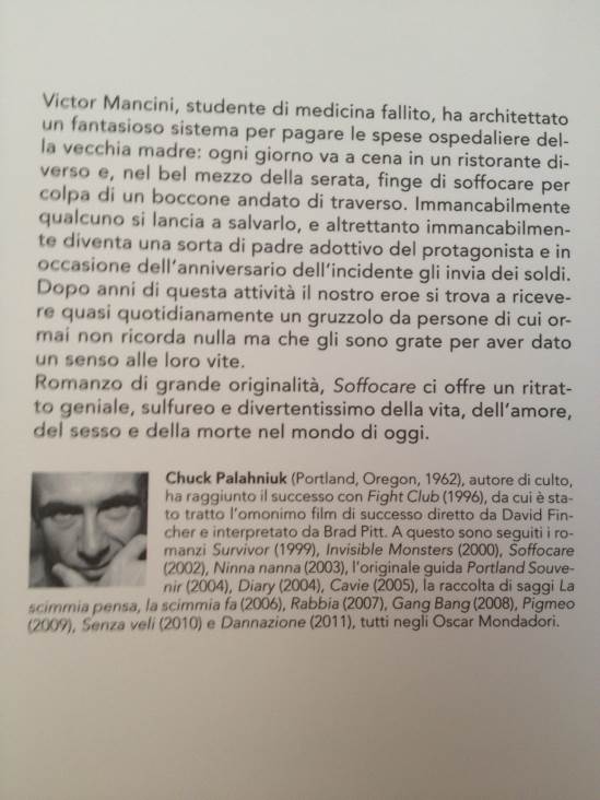 Soffocare - Chuck Palahniuk (Mondadori) book collectible [Barcode 9788804524380] - Main Image 2