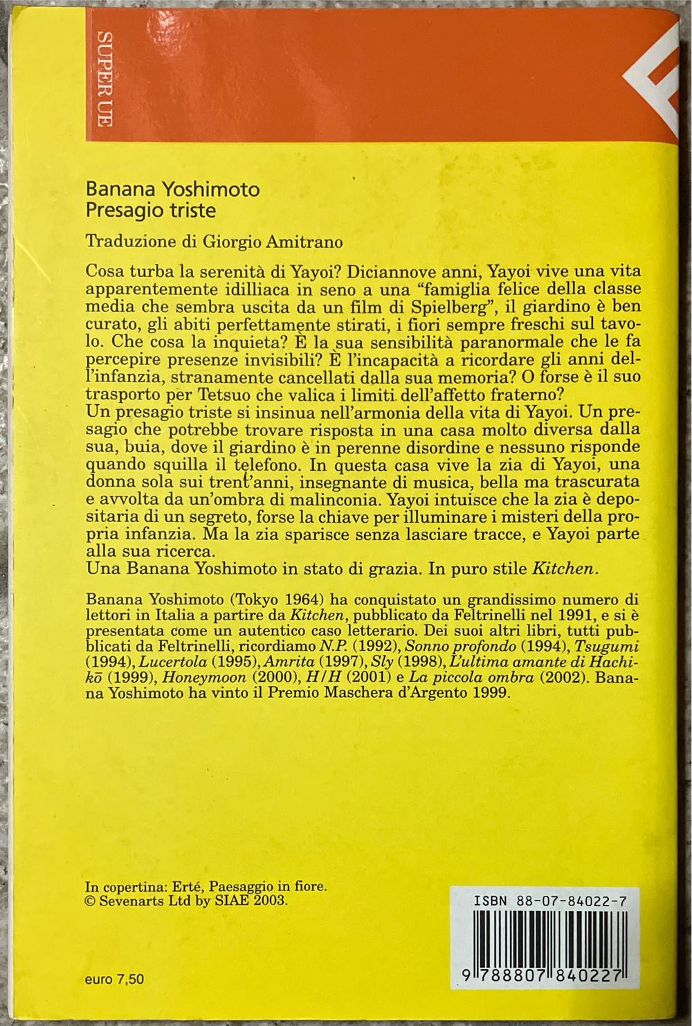 Presagio triste - Banana Yoshimoto (Feltrinelli Editore - Paperback) book collectible [Barcode 9788807840227] - Main Image 2