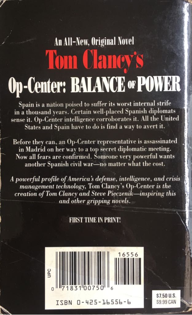 Balance of Power - Tom Clancy (Berkley Books - Paperback) book collectible [Barcode 9780425165560] - Main Image 2