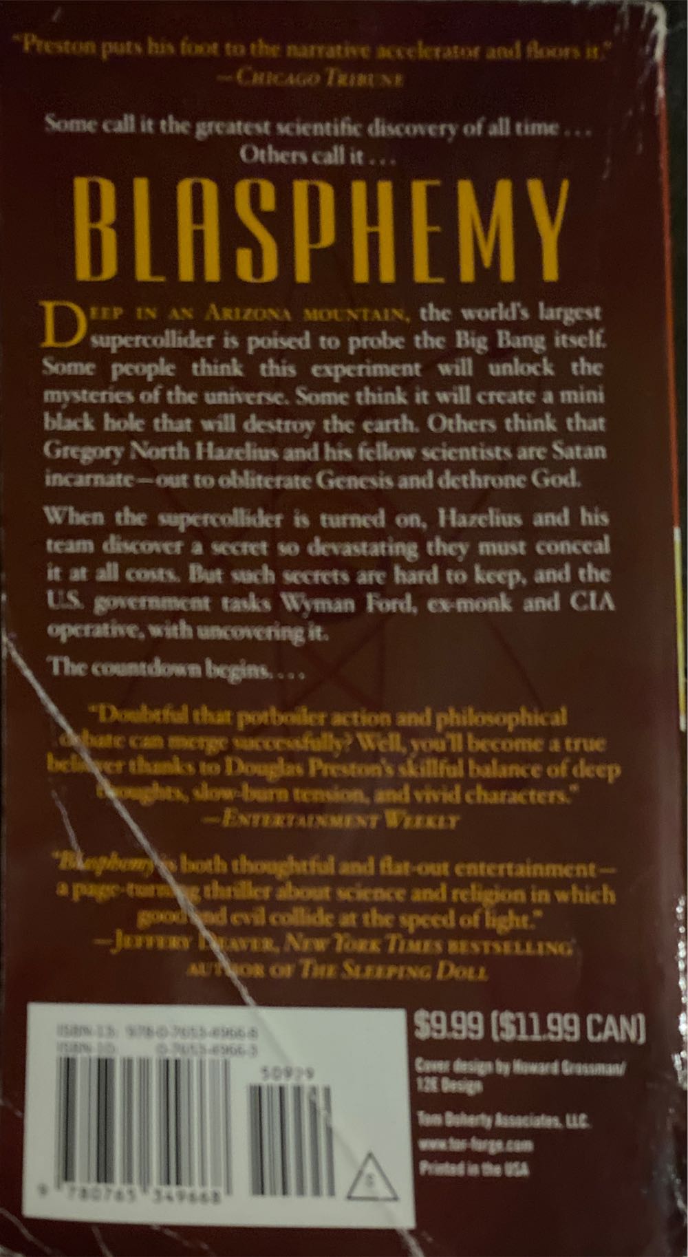 Blasphemy - Douglas Preston (Forge Books - Paperback) book collectible [Barcode 9780765349668] - Main Image 2