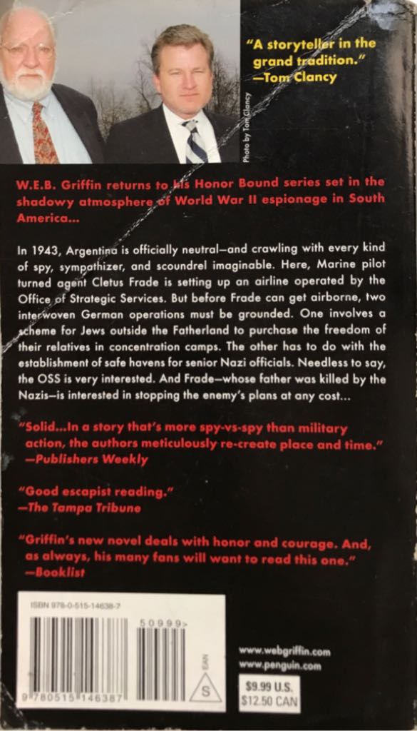 An Honor Bound: Death and Honor - W. E. B. Griffin (Jove Books - Audiobook) book collectible [Barcode 9780515146387] - Main Image 2