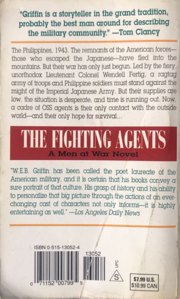 The Fighting Agents - W E B Griffin (Jove Books - Paperback) book collectible [Barcode 9780515130522] - Main Image 2