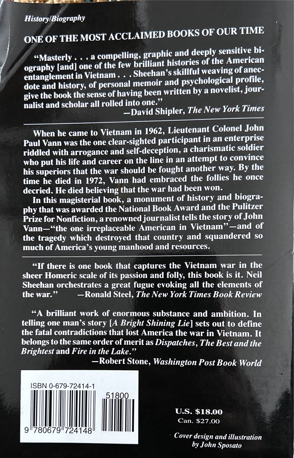 Bright Shining Lie, A - Neil Sheehan (Vintage - Paperback) book collectible [Barcode 9780679724148] - Main Image 2