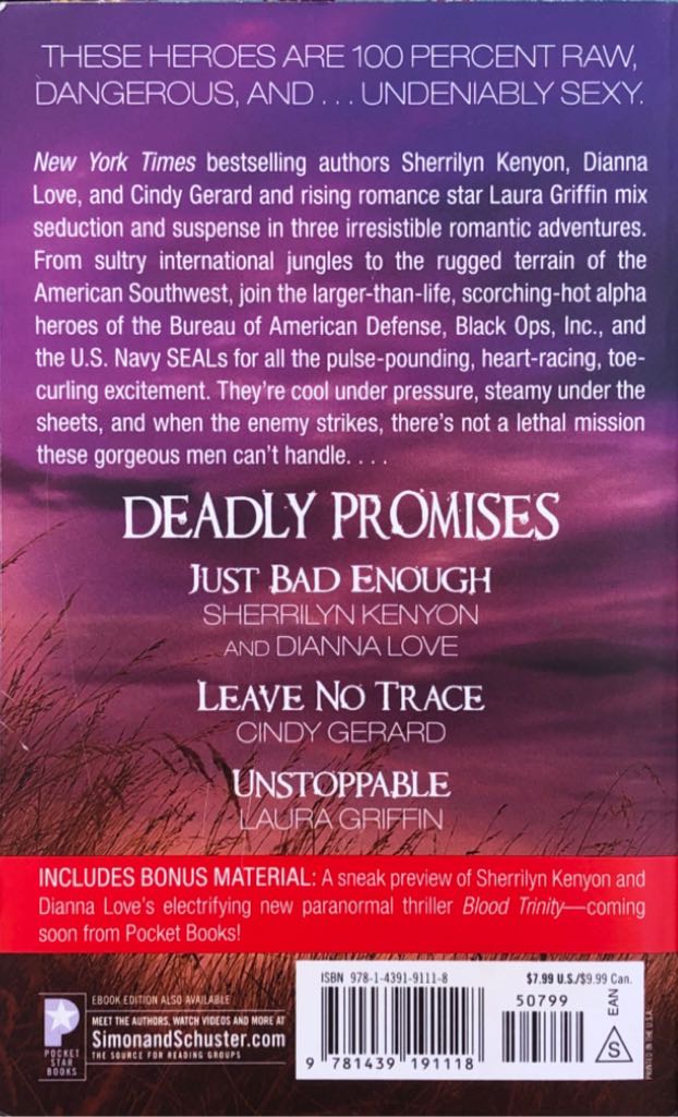 Sherrilyn Kenyon: BAD Agency #8 Just Bad Enough - Sherrilyn Kenyon (Pocket Star Books - Paperback) book collectible [Barcode 9781439191118] - Main Image 2