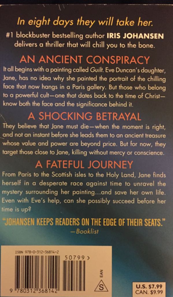 Eight Days To Live - Iris Johansen (St Martins Paperbacks - Paperback) book collectible [Barcode 9780312368142] - Main Image 2