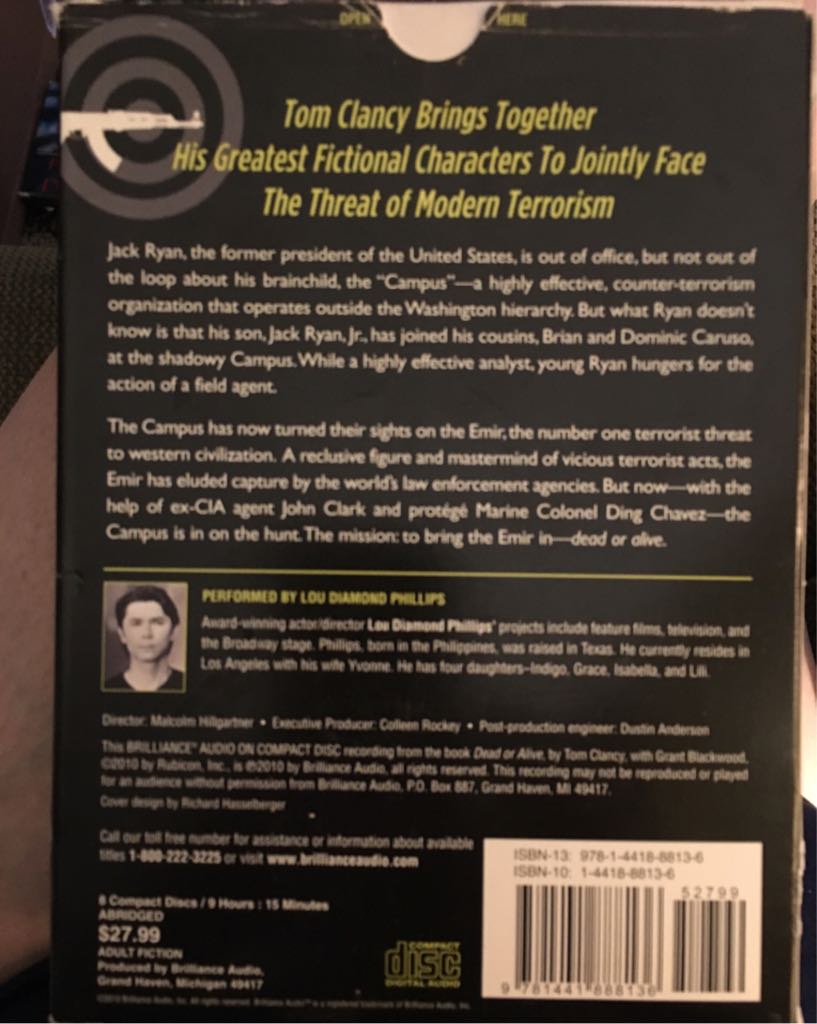 Jack Ryan 10: Dead or Alive - Tom Clancy (Brilliance Audio - Audiobook) book collectible [Barcode 9781441888136] - Main Image 2